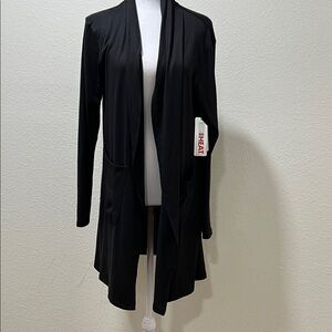 32* HEAT COOL Elegant Black Open Cardigan